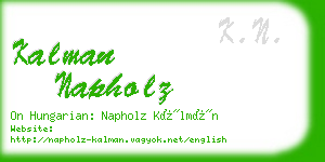 kalman napholz business card